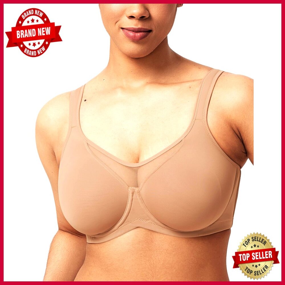 Plus Size Minimizer Bra Full Coverage Unlined Underwire T-Shirt Comfort